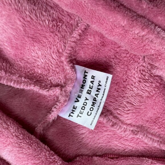 Vermont Teddy Bear Pink Plush Hoodie Footie Outfit Fits 4ft Big Hunka Love Bear - Picture 2 of 3